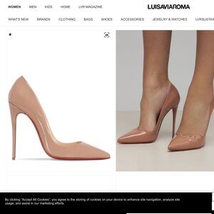 Christian Louboutin Nude So Kate Heels with protected bottoms